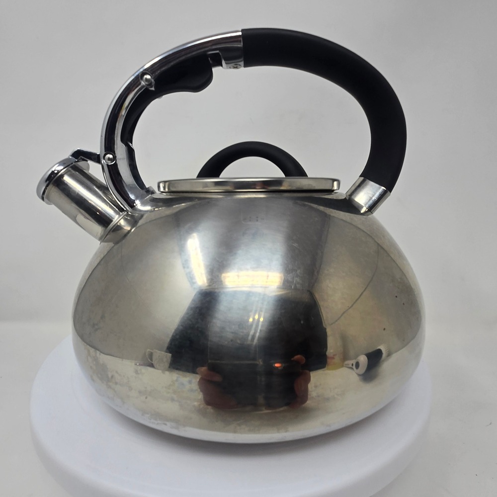 Brandani Stainless Steel‎ Whistling Tea Kettle Induction Gas Electric Stovetop